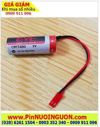 EVE CR17450 (ZẮC CẮM); Pin đồng hồ nước EVE CR17450 Lithium 3v 4/5A 2200mAh chính hãng